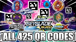 ALL 425 QR CODES BEYBLADE BURST APP  A TO Z ALL QR CODES [upl. by Lienad380]