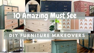 10 Amazing Furniture Makeovers  DIY Furniture Flip [upl. by Notsur80]