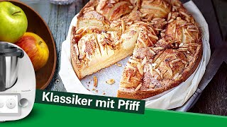 Apfelkuchen Rezept einfach und schnell mit Crunch [upl. by Yroffej]