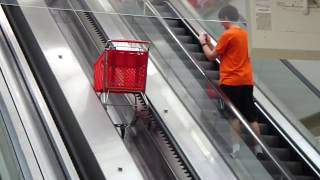 Schindler elevator and shopping cart escalators at The Atlanta Target [upl. by Stanislas537]