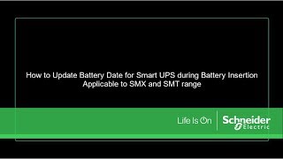 How to Update Battery Date for Smart UPS during Battery Insertion [upl. by Hedvig]