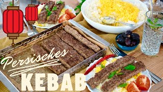 RamadanReihe Persisches Kebab  Kabab Koobideh mit Reis und Safran  Iftar Rezept  Grillrezept [upl. by Larrej]