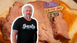 Guy Fieri Eats LEGIT Roast Pork at FamilyRun Cafe  Diners DriveIns and Dives  Food Network [upl. by Adam766]