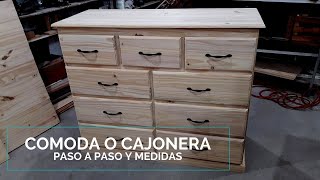 Como hacer una Comoda o Cajonera de madera  paso a paso🔨🔨 [upl. by Adlanor]