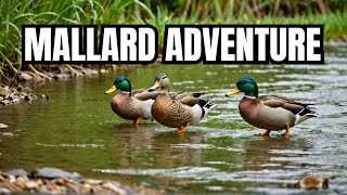 Mallard ducks on the River Earn Scotland [upl. by Anilak]