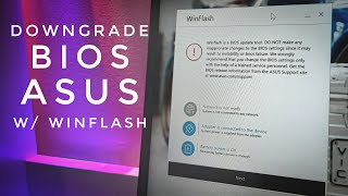 DOWNGRADE BIOS ASUS LAPTOP WITH WINFLASH ENG Caption [upl. by Anital]