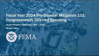 PreDisaster Mitigation 101 [upl. by Eckhardt]