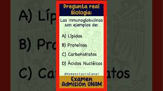 Pregunta real de Biología UNAM examenunam unam2024 [upl. by Nevart]