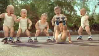 Evian water advert for rollerskating babies [upl. by Ahsenet]