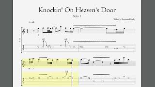 Knockin On Heavens Door  Solo 1 I GuitarTrack Standard Tuning 40bpm [upl. by Stewardson]