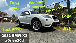 Test Drive BMW X3 F25 xDrive20d 2012  SUV Mewah dan Sudah Murah  Review Mobil Bekas Indonesia [upl. by Mcmaster]