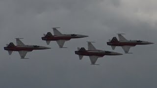 4K  Impressive Display PATROUILLE SUISSE at Sanicole Airshow 2015 [upl. by Morette975]