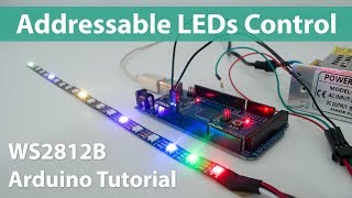 How To Control WS2812B Individually Addressable LEDs using Arduino [upl. by Dagney]