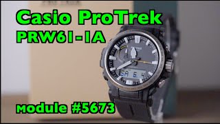 Casio ProTrek PRW611A Module  5673 review and walkthrough [upl. by Roma]