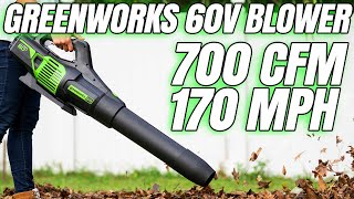 Greenworks Strongest 60V Pro Leaf Blower  700 CFM 170 MPH [upl. by Downing317]