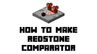 Minecraft Survival How to Make Redstone Comparator [upl. by Ayot]