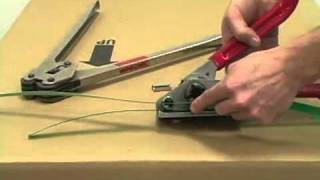 How to use a Manual Plastic Poly Strap Tensioner for Boxes and Pallets [upl. by Ettenay]