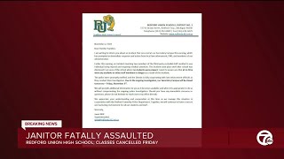 Janitor fatally assaults another staffer at Redford school forcing closure Friday [upl. by Adlei]