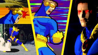 Cyclops Hyper Combos Evolution in Marvel vs Capcom [upl. by Sulakcin889]