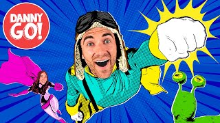 quotKaPowquot Superhero Dance 💥🦸🏻‍♂️ Super Hero Brain Break  Danny Go Songs for Kids [upl. by Nahpos579]