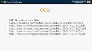 Lecture 73 — Semantic Parsing  NLP  University of Michigan [upl. by Rauch]