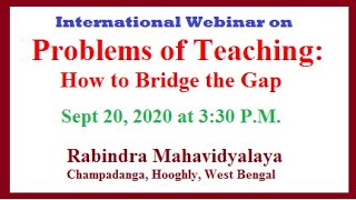 Rabindra Mahavidyalaya Webinar Series no 10 [upl. by Yesor]