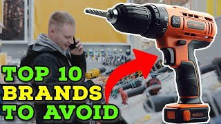 Top 10 Tool Brands to AVOID Cordless Power Tools 2024 [upl. by Pike]