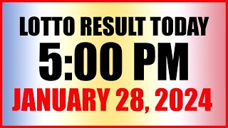 Lotto Result Today 5pm January 28 2024 Swertres Ez2 Pcso [upl. by Adriene]