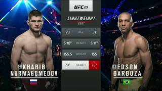 Khabib Nurmagomedov vs Edson Barboza full match [upl. by Jacy]