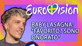 Eurovisio Baby Lasagna quotOnorato di essere tra i favoritiquot [upl. by Elleinahc395]