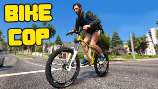 Bicycle Cop Gets Bullied In GTA 5 RP [upl. by Atiniuq]