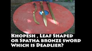 Khopesh Leaf Shaped or Straight style Bronze sword which is Deadliest [upl. by Eimot]