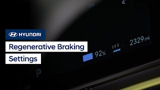 Regenerative Braking Settings  Hyundai [upl. by Ynnal707]