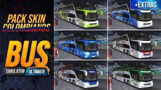 ⏬ PACK de SKIN Colombianos 🇨🇴  Marcopolo Paradiso G7  Extras  Bus Simulator Ultimate [upl. by Soisatsana]