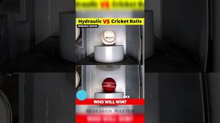 Red ball vs White cricket balls under Hydraulic Press 🤔😎 WHO WILL WIN cricket ball shorts hp [upl. by Ojimmas]