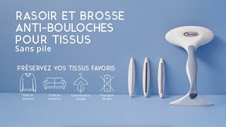 Rasoir amp brosse antibouloche pour tissus GLEENER  sans pile  Dépilleur pour vêtements et meubles [upl. by Nelly362]