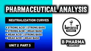 Neutralization Curves  Titration Curve  Types Of Acid Base Titration  Pharmaceutical Analysis [upl. by Zaraf]