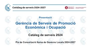 Presentació del Catàleg de Serveis 2024 DIBA  Gerència de Promoció Econòmica i Ocupació [upl. by Emoraj]