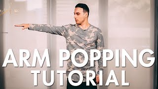 How to Pop  Arm Popping Hip Hop Dance Moves Tutorial  Mihran Kirakosian [upl. by Ardnohsal]