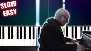 Ludovico Einaudi  Nuvole Bianche  SLOW EASY Piano Tutorial by PlutaX [upl. by Alrac]