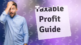 How to convert accounting profit to taxable profit [upl. by Eniamrehc]