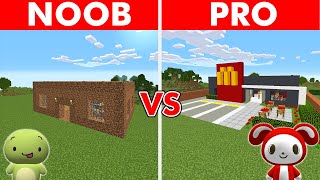 Minecraft NOOB vs PRO MODERN MCDONALDS HOUSE BUILD CHALLENGE [upl. by Scot]