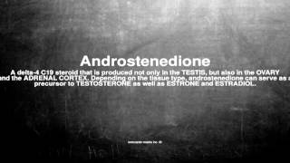 Medical vocabulary What does Androstenedione mean [upl. by Ihcalam35]