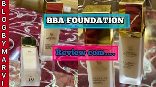 Bba foundation  foundation review  makeup  blogbymarvi [upl. by Claudianus506]