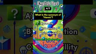 English Synonym Quiz Short Video quiz synonyms english puzzle learning knowledge newvideo [upl. by Haidadej711]