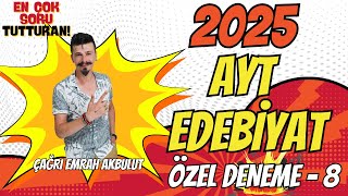 AYT EDEBİYAT BRANŞ DENEMESİ  8 ÖZEL DENEME aytedebiyat 2025tayfa FULLETEN DENEMELER [upl. by Arriek936]