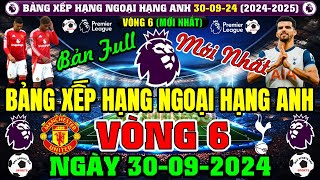 Bảng Xếp Hạng Ngoại Hạng Anh 20242025 Mới Nhất  Vòng 6 Ngày 3092024  MU Top 12 Bản Full Nhất [upl. by Swane523]