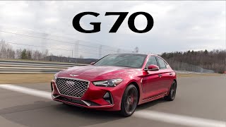 2019 Genesis G70 Review  On the Road Track and Autocross [upl. by Egiarc]