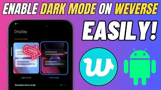 How to Enable Dark mode on Weverse  Change Weverse UI to Dark mode [upl. by Llehcal]