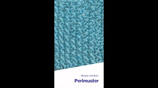 Muster stricken lernen  Perlmuster  Learn to knit patterns  Moss stitch [upl. by Ennovyahs178]